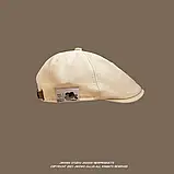 Вінтажний модний однотонний берет, фото 2