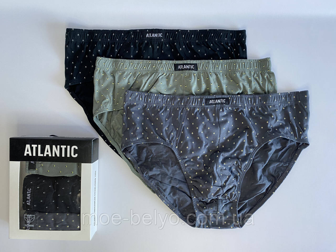 Труси чоловічі атлантік atlantic classic 3MP-169 набір 3 шт