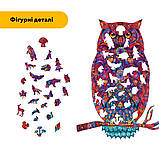 Дерев'яний пазл Сова Талісман, А5, Картонна коробка, фото 3