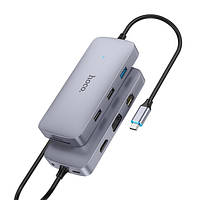 Хаб зовнішній HOCO HB33 Metal Gray (Hoco HB33)