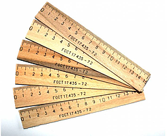 Лінійка дерев'яна 20 см Лінійка для школяра