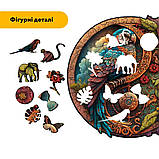 Дерев'яний  пазл Подорож Папуги, А3, Картонна коробка, фото 3