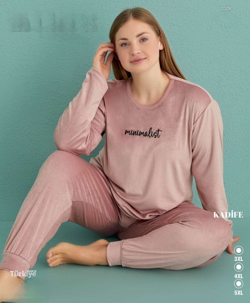 Велюрова піжама великих розмірів.Mihra, фото 1