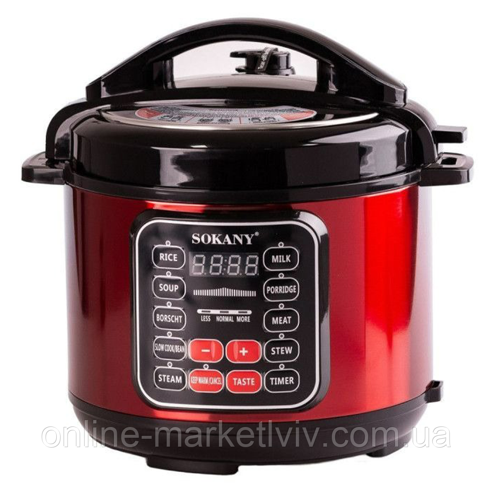 Мультиварка-скороварка на 5л, 1000W, 10 програм, SOKANY SK-2402 / Мультиварка з антипригарним покриттям, фото 1