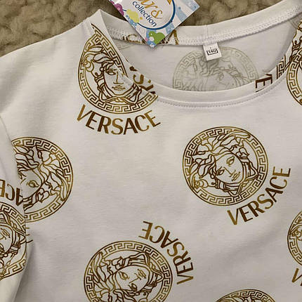 Дитяча футболка з візерунком Versace Five Stars 10838-158р, фото 2