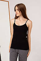Майка женская на тонкой бретельке - Черный Ozkan 0107-2