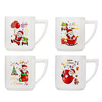 Новорічна чашка в коробочці "Santa" 450 мл, 4 різновиди