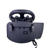 Кермо ігрове перегонове для ПК і консолей із педалями та кутом повороту 270 градусів, фото 4