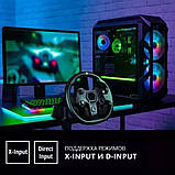 Кермо ігрове перегонове для ПК і консолей із педалями та кутом повороту 270 градусів, фото 10