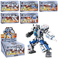 Конструктор Qman 41312 2в1 (транспорт, робот), від 208дет, 5 видів, ціна за 1 тип, павунок мала