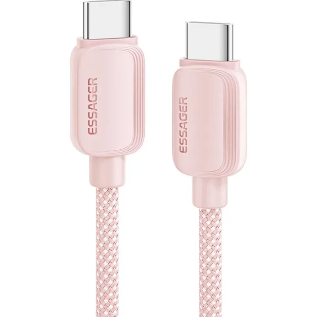 Дата-кабель Essager EXCTT1-WL04-P Type C (тато) - Type C (тато), 1m Pink