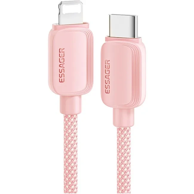 Дата-кабель Essager (EXCTL-WL04-P) Type C (тато) - Lightning (тато) 1м Pink