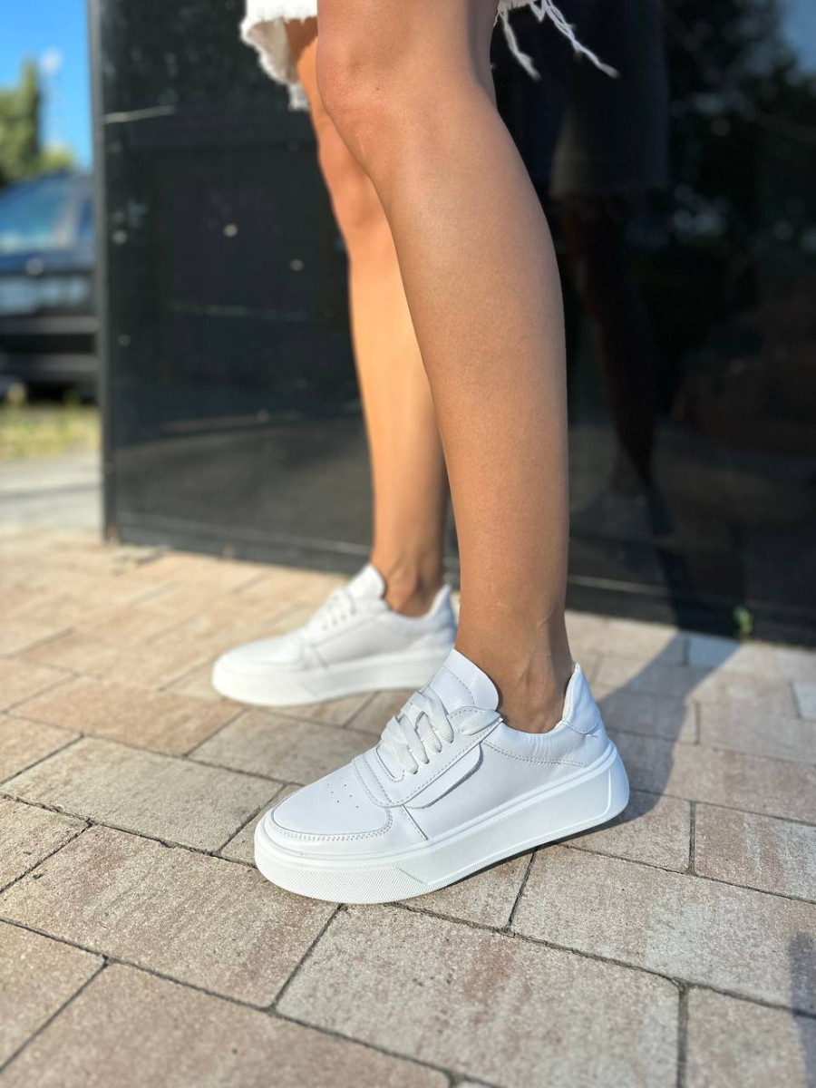 Кеди жіночі ShoesBand Шкіряні білого кольору 40 (26 см) (S28021), фото 1