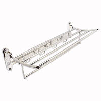 Рушник тримач розкладний 60*25*16.5 см із гачками та відкидним тримачем для рушників