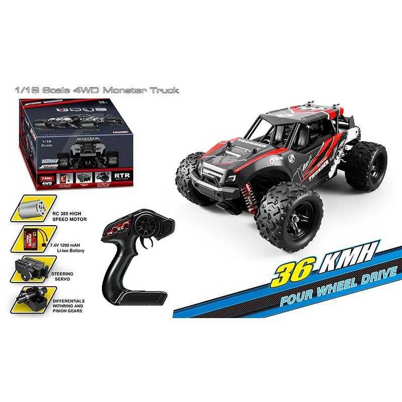 Машина на радіокеруванні HS 18311 /312 акумулятор 7.4 V, USB-кабель, пульт 2.4 G, протиударний корпус, гумові шини, швидкість до