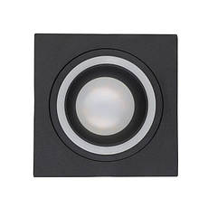 Вбудований точковий світильник чорний металевий на 1 лампу GU10 9.3х2.5 см, фото 3