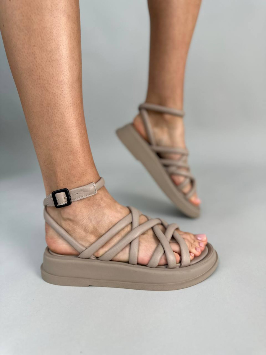 Босоніжки жіночі ShoesBand Бежеві натуральна шкіра 40 (25,5 см) (S67071-2)