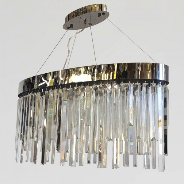 Шикарна підвісна люстра в зал Artlight цоколь G9 ламп 10 шт. колір Хром P809/L800CH