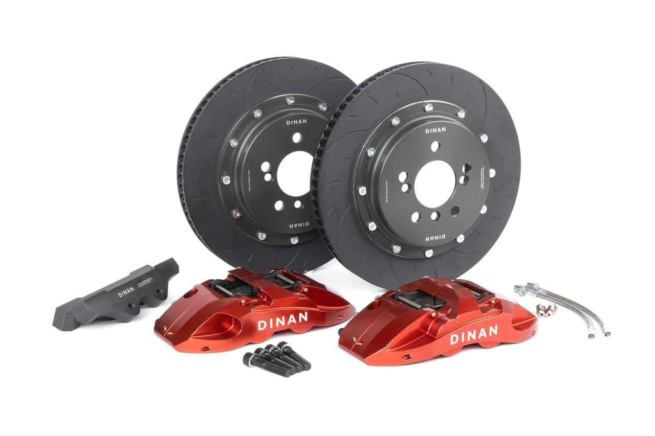 Гальмівний комплект задній чотирипоршневий 370x32mm DINAN — 2012-2021 BMW 2/3/4-SERIES сірий/червоний