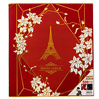 Фотоальбом із твердою обкладинкою Париж 34х31х5,5 см на 500 фото 10х15 см 9136-015 червоний