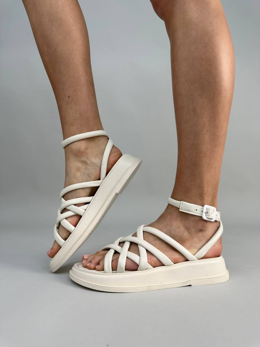 Босоніжки жіночі ShoesBand Молочні натуральна шкіра 41 (26 см) (S67071-3)