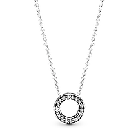 Срібне намисто Pandora з паве 397436CZ