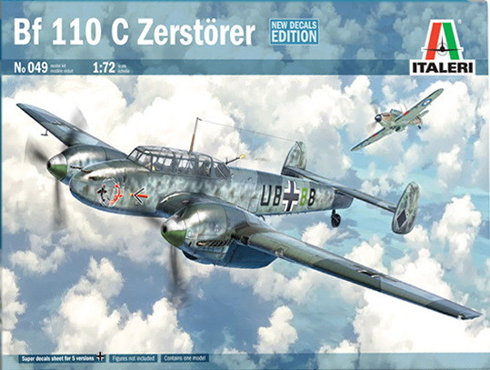 Пластикова модель 1/72 Italeri 049 німецький винищувач Messerschmitt Bf 110 C Zerstörer