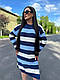 Круте в'язане плаття вільного крою в смужку, фото 4