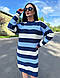 Круте в'язане плаття вільного крою в смужку, фото 7
