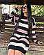 Круте в'язане плаття вільного крою в смужку, фото 5
