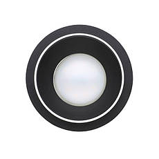 Вбудований точковий світильник чорно-білий металевий на 1 лампу GU10 9.3х3.5 см, фото 3