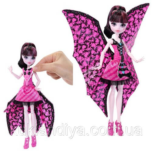 Лялька Монстер Хай Дракулаура з Крильцями Кажан Миша - Ghoul to Bat (DNX65), фото 1