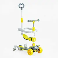 Самокат 5в1 "Skyper" J-06118 (6) колеса PU 125х40мм зі світлом, музика та підсвічування платформи, с ДОП. КОЛЕСАМИ, захисний