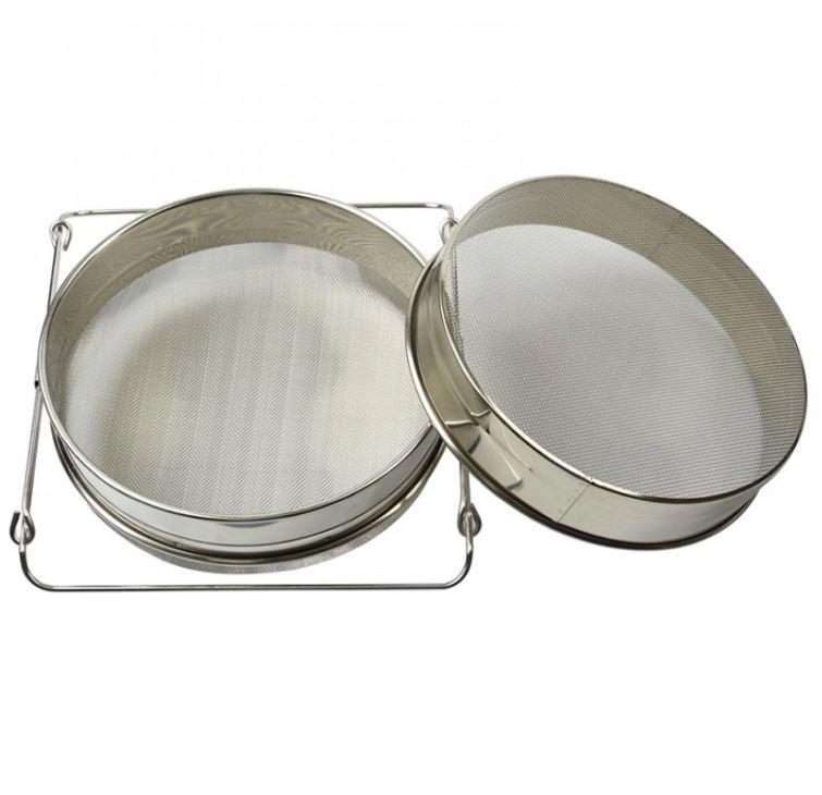 Фільтр для меду d = 200 мм, сито для проціджування меду з нержавіючої сталі, плоске дно