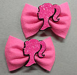 Бантики Барбі 55 грн за 1 шт Бантик Барби заколка резинка рожеві для дівчинки, фото 3