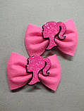 Бантики Барбі 55 грн за 1 шт Бантик Барби заколка резинка рожеві для дівчинки, фото 2
