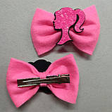 Бантики Барбі 55 грн за 1 шт Бантик Барби заколка резинка рожеві для дівчинки, фото 4