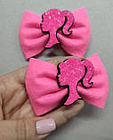 Бантики Барбі 55 грн за 1 шт Бантик Барби заколка резинка рожеві для дівчинки, фото 5
