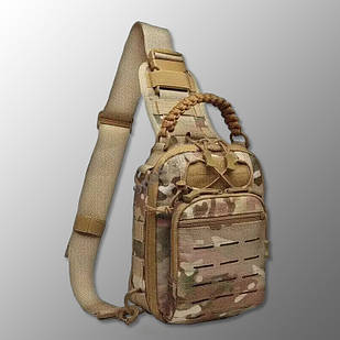 🔥 Сумка слінг "Silver Knight - Paracord II" (multicam) однолямочный рюкзак, зсу, нацгвардії, мультикам