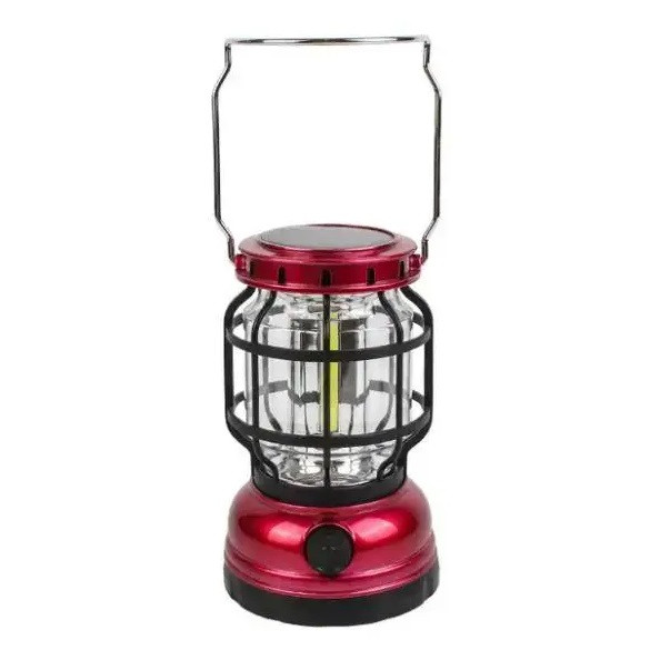 Ліхтар-лампа кемпінговий RIAS 1990T підвісний з сонячною панеллю 5W Red (7_00996), фото 1