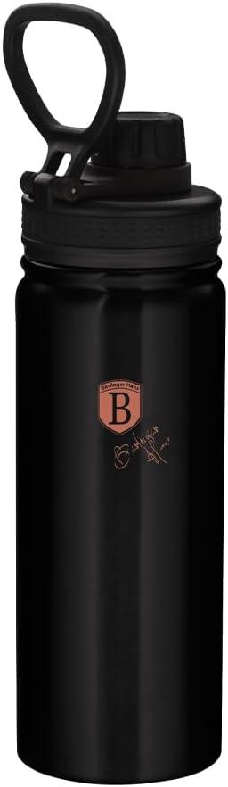 Термо пляшка спортивна 720 мл із нержавіючої сталі чорна Berlinger Haus BLACK ROSE Collection BH 7768, фото 1