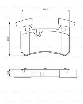 Комплект гальмівних колодок, дискове гальмо MERCEDES-BENZ CLS, BOSCH (0986494411), фото 1