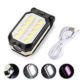 Ліхтар лампа кемпінг акумуляторна PL374, type-c, магніт, карабін, червоно-синій миготливий (7_00997), фото 7