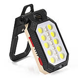 Ліхтар лампа кемпінг акумуляторна PL374, type-c, магніт, карабін, червоно-синій миготливий (7_00997), фото 3