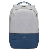 Оригінал! Рюкзак для ноутбука RivaCase 17.3" 7567 Prater, Grey / Dark Blue (7567Grey/DarkBlue) - Вища Якість!