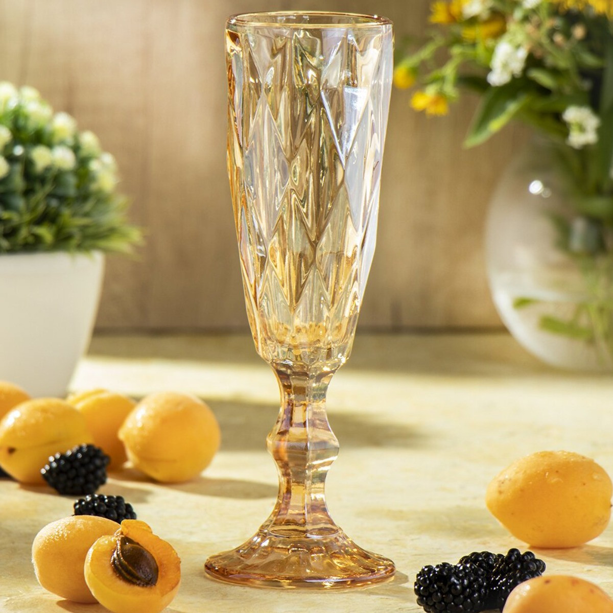 Набір фужерів для шампанського A-PLUS 6 шт 170 мл (00719 BMR-DL) GOLD