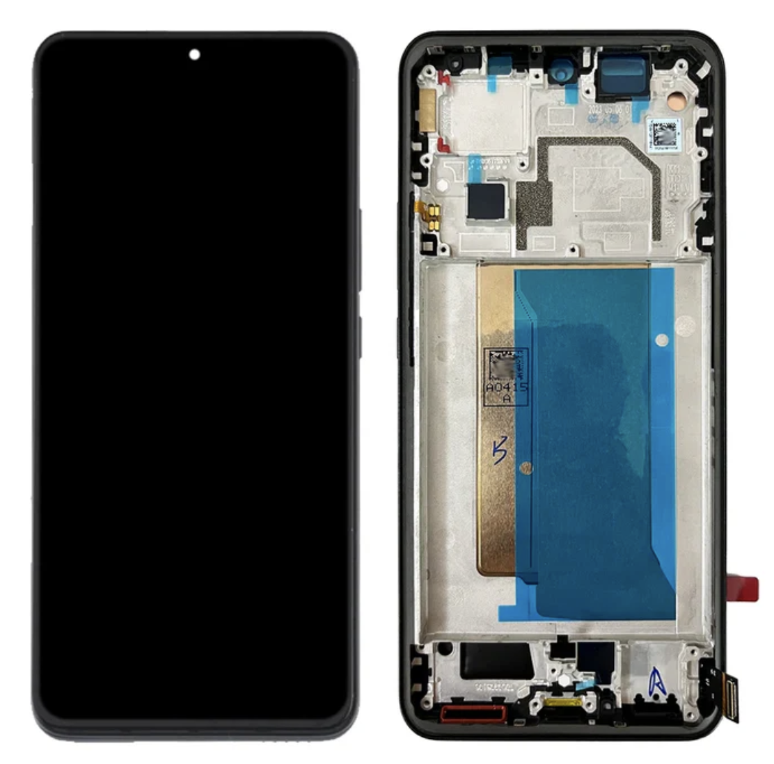 Дисплей Xiaomi 13T/13T Pro, чорний, Amoled, оригінал PRC переклеєне скло, з передньою панеллю