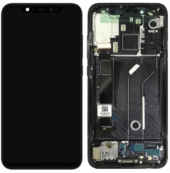 Дисплей Xiaomi Mi 8, чорний, OLED, з передньою панеллю