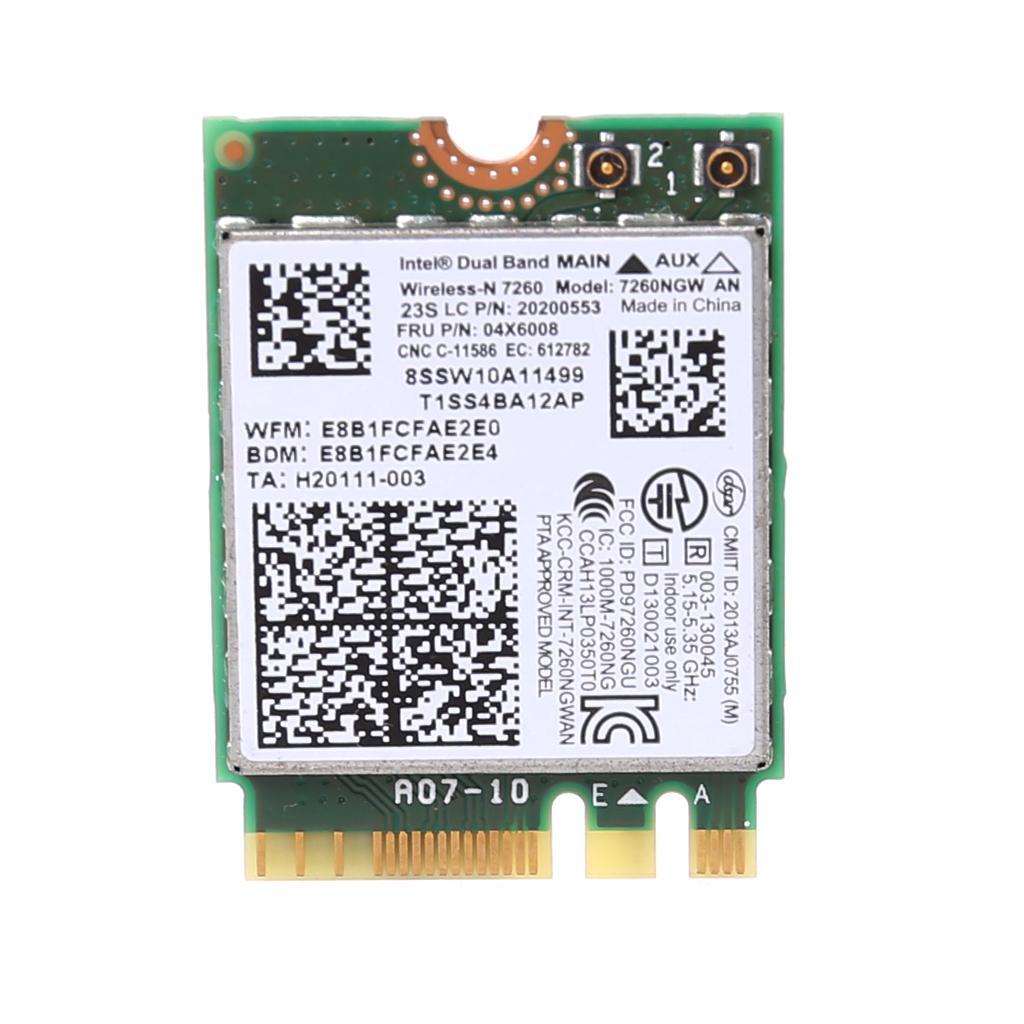 Wi-fi+BT модуль M.2 Intel Dual Band Wireless-N 7260 7260ngw 802.11 b, g, n 300Mbps 2,4GHz/5GHz!