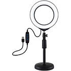 Promo Ціна! Набір блогера Puluz Ring USB LED lamp PU392 6.2" + table mount 18-28 см (PU392) - тільки на ZaGrosh.com.ua